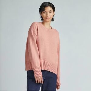 Everlane Cotton Boxy Pink Crewneck Sweater XS